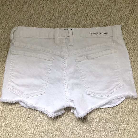 Current Elliott White Denim Shorts 23 - Picture 4 of 5